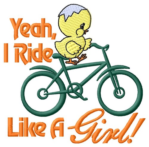 Ride Like A Girl Machine Embroidery Design