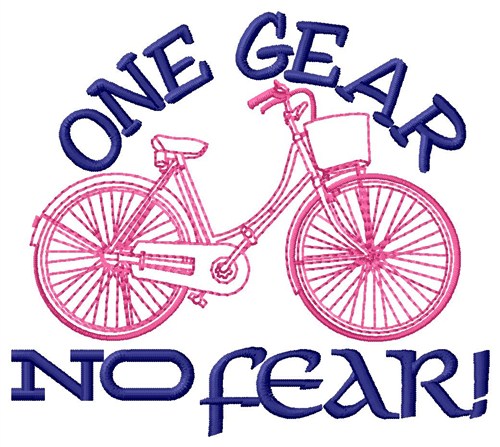 One Gear No Fear Machine Embroidery Design