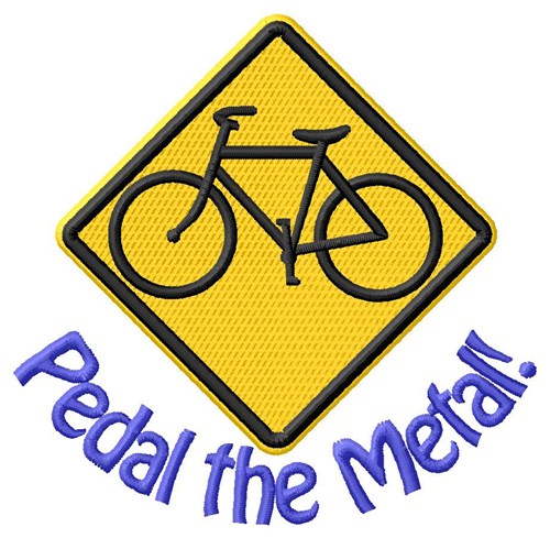 Pedal The Metal Machine Embroidery Design