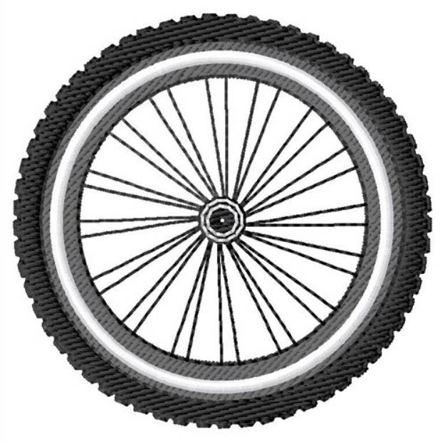 Picture of Bike Wheel Machine Embroidery Design
