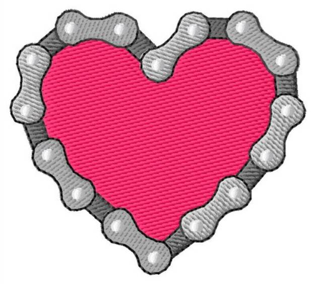 Picture of Heart Chain Machine Embroidery Design