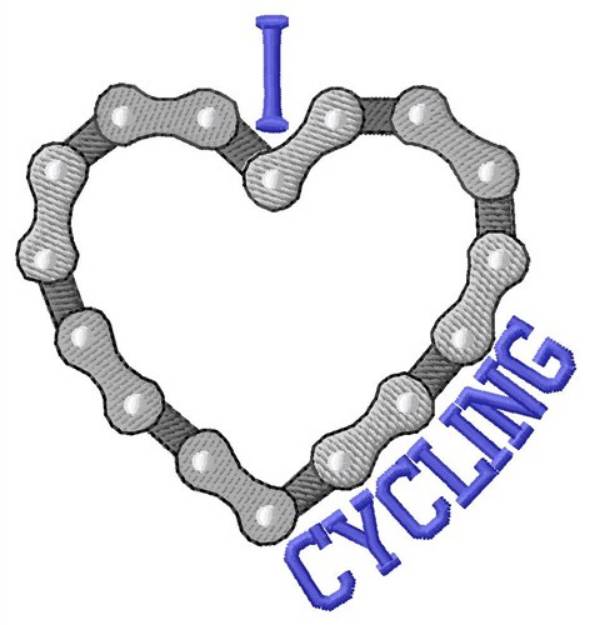 Picture of I Love Cycling Machine Embroidery Design