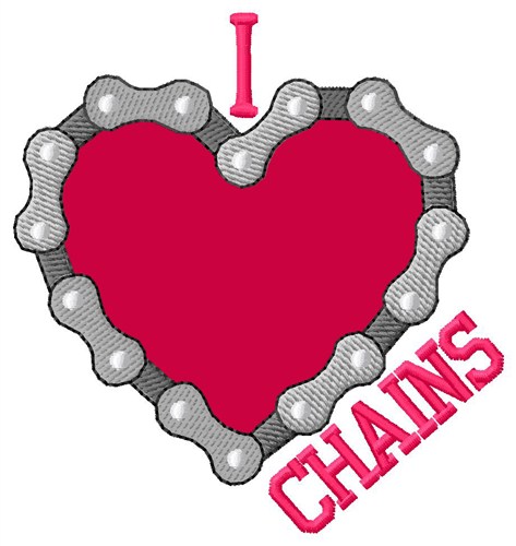 I Love Chains Machine Embroidery Design