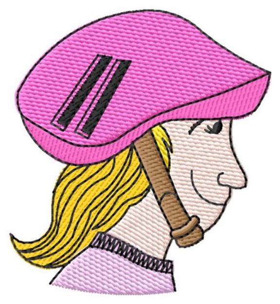 Picture of Helmet Girl Machine Embroidery Design