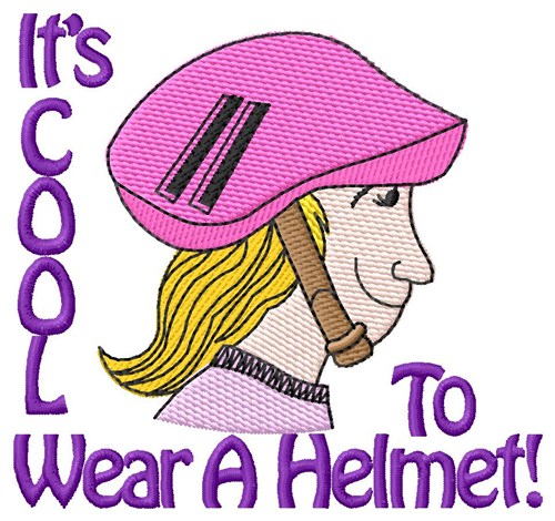 Wear A Helmet Machine Embroidery Design
