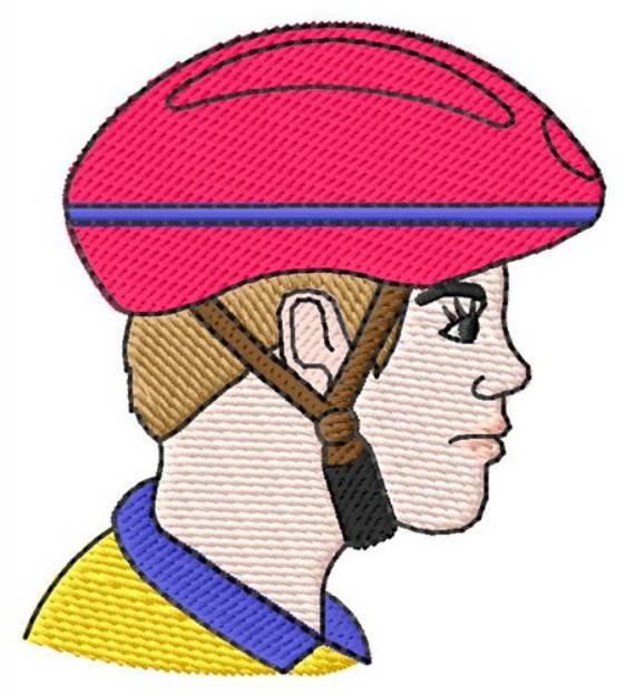 Picture of Helmet Boy Machine Embroidery Design