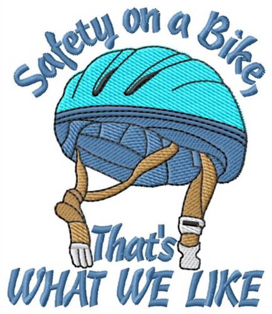 Picture of Safety On A Bike Machine Embroidery Design