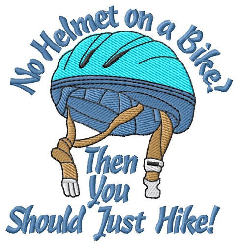 No Helmet Machine Embroidery Design