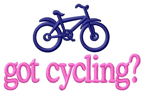 Got Cycling Machine Embroidery Design