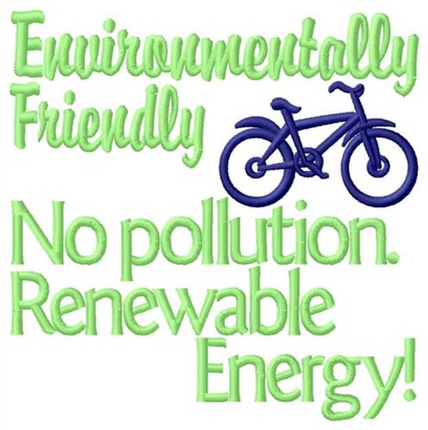 Picture of Ecology Bike Machine Embroidery Design