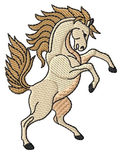 Rearing Horse Machine Embroidery Design
