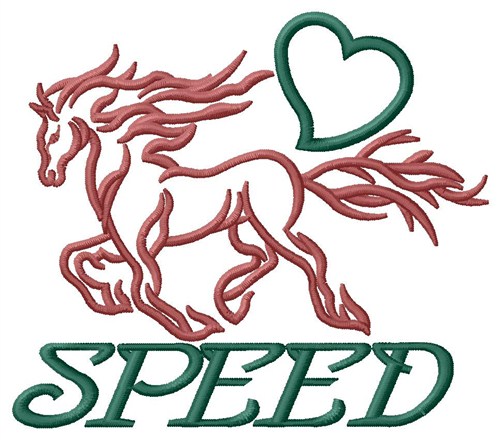 Speed Horse Machine Embroidery Design
