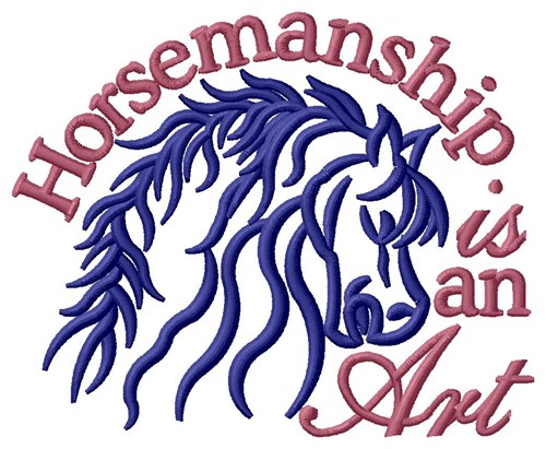 Horsemanship Art Machine Embroidery Design