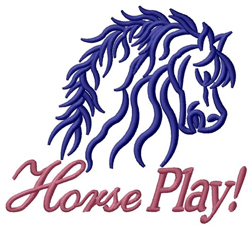 Horse Play Machine Embroidery Design
