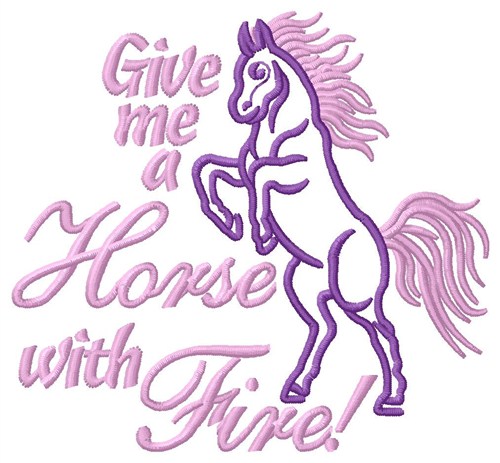 Horse with Fire Machine Embroidery Design