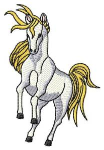 Picture of White Horse Machine Embroidery Design