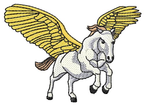 Golden Pegasus Machine Embroidery Design