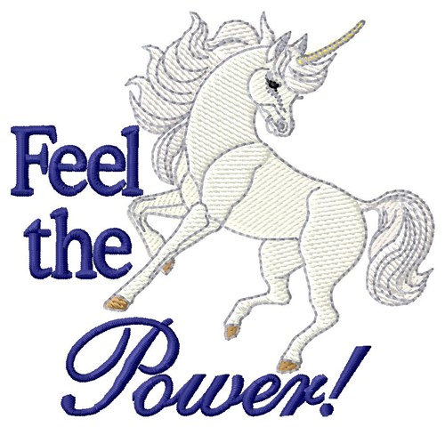 Feel the Power Machine Embroidery Design
