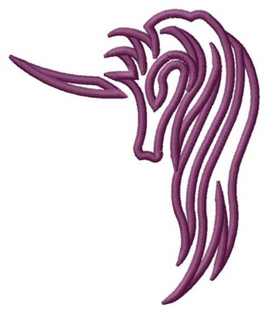 Picture of Unicorn Head Outline Machine Embroidery Design