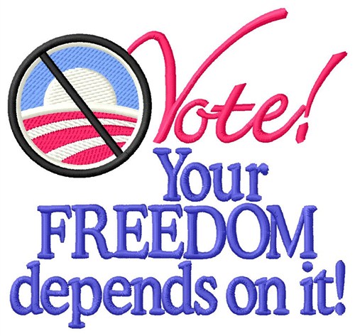 Freedom Vote Machine Embroidery Design
