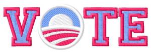Picture of Vote Obama Machine Embroidery Design
