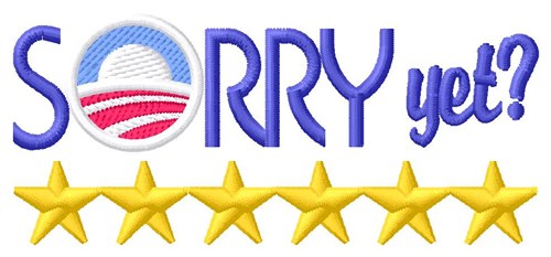 Sorry Yet Machine Embroidery Design