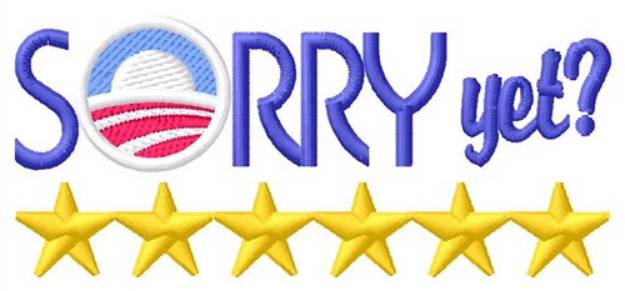 Picture of Sorry Yet Machine Embroidery Design