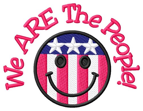 We the People Machine Embroidery Design
