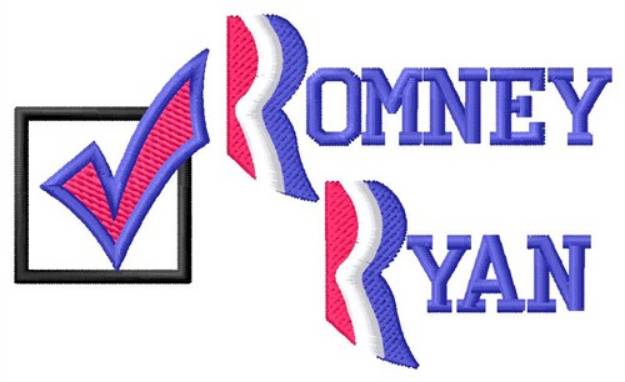 Picture of Check Romney Ryan Machine Embroidery Design