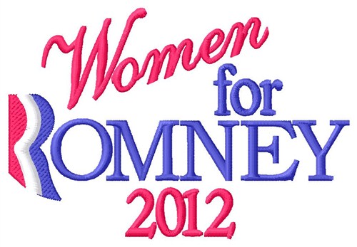 Women for Romney Machine Embroidery Design