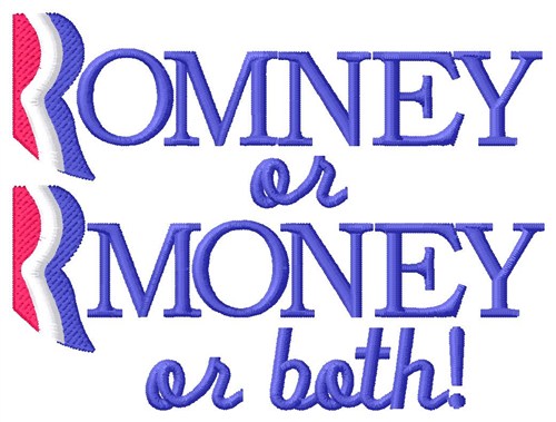 Romney or Money Machine Embroidery Design