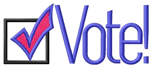 Vote Machine Embroidery Design