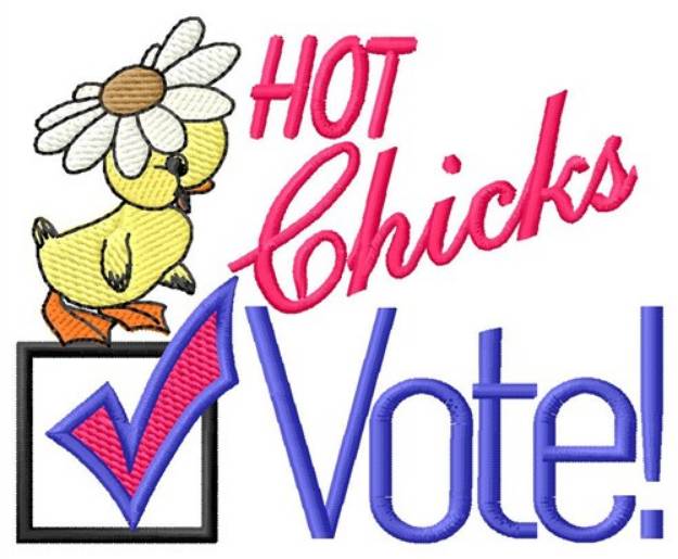 Picture of Hot Chicks Vote Machine Embroidery Design