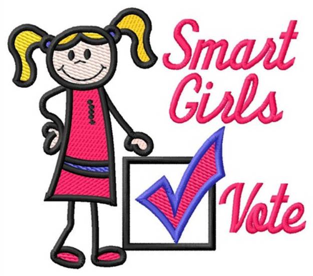 Picture of Smart Girls Vote Machine Embroidery Design