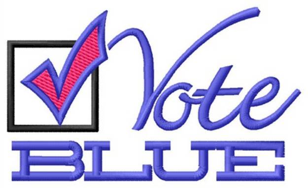 Picture of Vote Blue Machine Embroidery Design