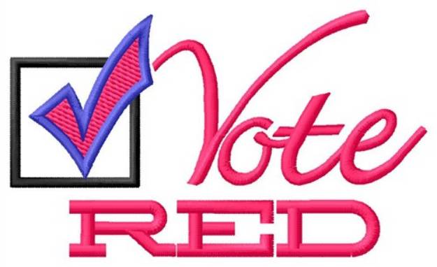 Picture of Vote Red Machine Embroidery Design