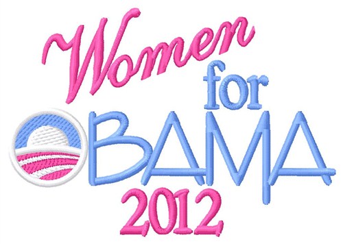 Women for Obama Machine Embroidery Design