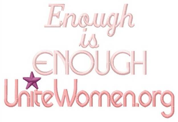 Picture of Enough is Enough Machine Embroidery Design