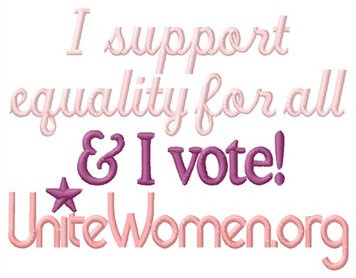 Support Equality Machine Embroidery Design