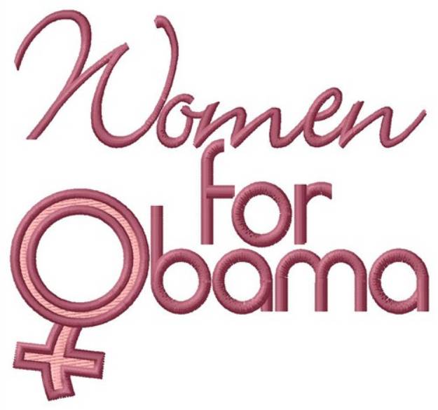 Picture of Women for Obama Machine Embroidery Design