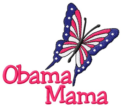 Obama Mama Machine Embroidery Design