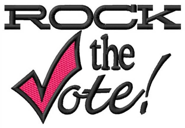 Picture of Rock the Vote Machine Embroidery Design