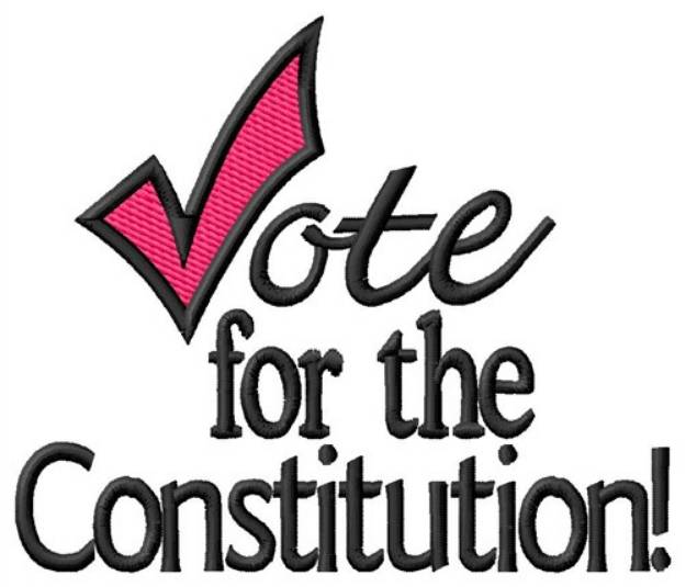 Picture of Vote Constitution Machine Embroidery Design