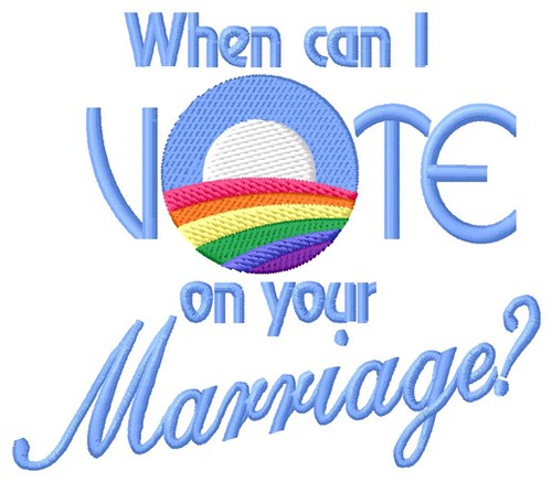 Vote on your Marriage Machine Embroidery Design