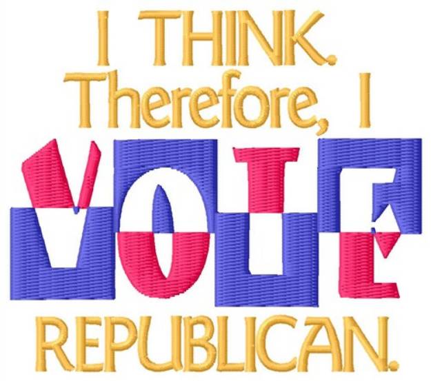 Picture of Vote Republican Machine Embroidery Design