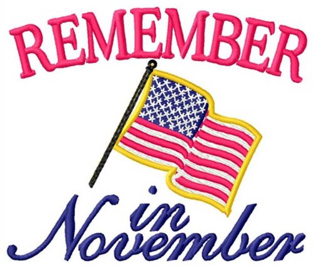 Picture of Remember in November Machine Embroidery Design