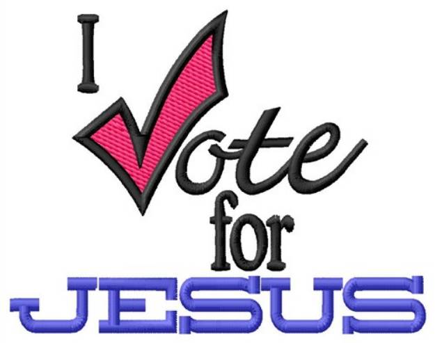 Picture of Vote for Jesus Machine Embroidery Design