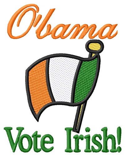 Vote Irish Machine Embroidery Design