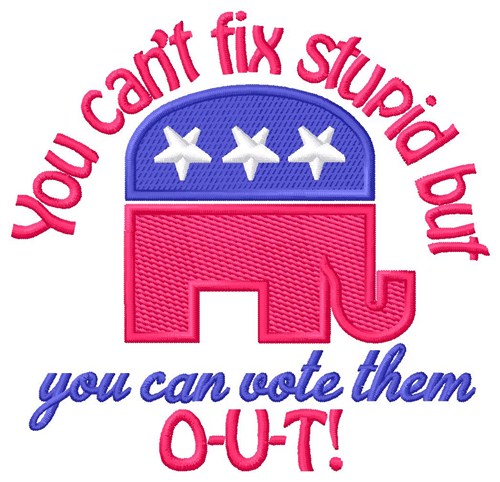 Vote Them Out Machine Embroidery Design