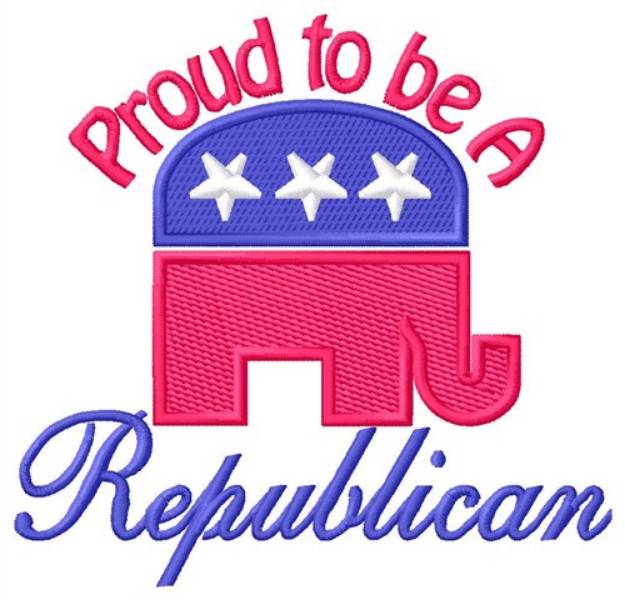 Picture of Proud Republican Machine Embroidery Design